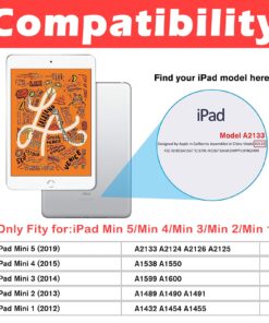 AVAWO Kids Case for iPad Mini 1 2 3 - Light Weight Shock Proof Handle Stand Kids for iPad Mini, iPad Mini 3rd Generation, iPad Mini 2 with Retina Display - Rose Magenta/Rose 13 71A2Py4ItcL