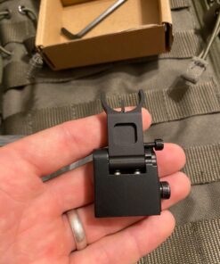 Feyachi Flip Up Rear Front and Iron Sights Best Backup fits Picatinny & Weaver Rails Black 46 71A38Gh0MML