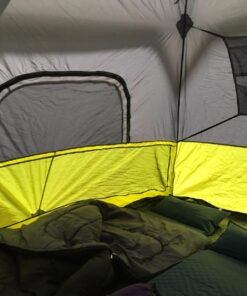 CORE 6 Person Instant Cabin Tent | Portable Large Pop Up Tent with Easy 60 Second Camp Setup for Family Camping | Included Hanging Organizer for Outdoor Camping Accessories Dark Gray/Green 57 71A4TG2d9L