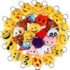 Dreampark Emoticon Keychains, Mini Emoticon Plush Party Favors for Valentine' s Day Gifts Birthday Party Supplies, Carnival Prizes for Kids Treasure Box Bulk Toy Assortment 2" Set of 30 30PCS 43 71A4dHzlwUL