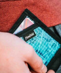 Flowfold Recycled Sailcloth Minimalist Card Holder Durable Slim Wallet Front Pocket Wallet, Card Holder Wallet Made in USA Cyan Sailcloth 12 71A5HS3DbUL