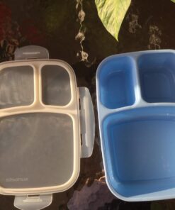 Leakproof, 3 Compartment, Bento Lunch Box, Airtight Food Storage Container (1 Pc) - Blue 67 71A5kiGHrBL