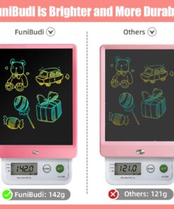 FuniBudi 10in LCD Writing Tablet for Kids Drawing Tablet Toys for 3 4 5 6 7years Old Girl boy Doodle Board Toddler Writing Tablet Airplane Travel Essentials Birthday Christmas Thanksgiving Gift Pink 11 71A5sq0UIAL