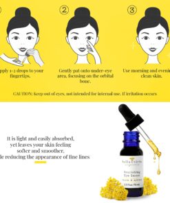 Bella Virtu Organics, Nourishing Eye Serum, for Dark Circles and Puffiness, USDA Organic ingredients, with Rosehip Oil, Eye bag reducer, Aging, Wrinkle, Fine lines, Crows feet (0.5oz/15ml) 13 71A6Aid3VPS