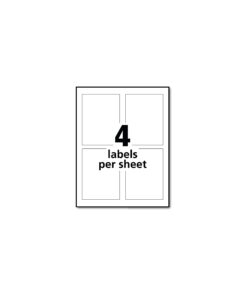 Avery Printable Blank Rectangle Labels, 3.5" x 4.75", White, 32 Customizable Labels (22827) 20 71A6GNcn9kL