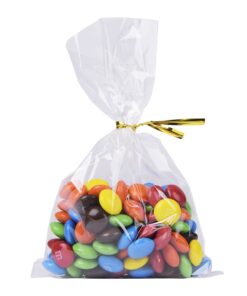 300 Pack 4" x 6" Clear Cello Treat Bags 1.4mil OPP Plastic Bags with 6 Mix Colors Twist Ties Good for Wedding Cookie Gift Candy Bakery Supply Valentine Chocolates 4x6 Inch (Pack of 300) 9 71A7EB4lKxL