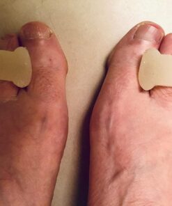 ZenToes Gel Toe Separators for Overlapping Toes, Bunions, Big Toe Alignment, Corrector and Spacer - 4 Pack (White) White 26 71A7dB0BuxL