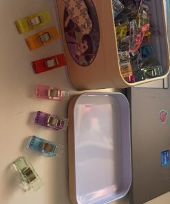 MumCraft Multipurpose Sewing Clips with Tin Box Package, Assorted Colors, Pack of 100 39 71A82Ekq0TL