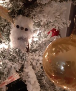 Kurt Adler C2289 5.1" Silver Hanging Owl Christmas Ornament 2 Assorted 44 71A85noyhL