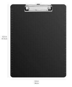 Amazon Basics Plastic Clipboards, Low Profile Clip, Clipboard for Classrooms, Office, Restaurants, Doctor Offices, 2-Pack, Black 20 71A9oZMsxVL