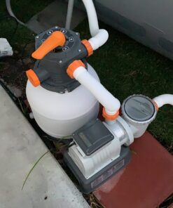Bestway 58500E Flowclear 2200 Gallon Sand Filter Pump for Above Ground 300 to 14,400 Gallon Swimming Pools with Adapter, (Sand is Sold Separately) 26 71AA77zo wL