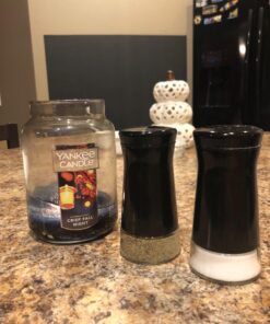CHEFVANTAGE Salt and Pepper Shakers Set with Adjustable Holes - Black 22 71AA7upAOTL