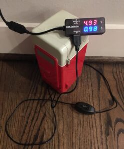 KUJOBUY Single Can Cooler Red USB Powered Retro One Can Drink Mini Fridge Thermoelectric Cooler for Desk Home Office Dorm Unique Gift for Students or Office Workers 12 71AAAuCNihL