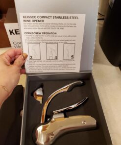 Stainless Steel Wine Opener Compact Vertical Corkscrew Wine Bottle Opener with Foil Cutter 30 71AAQPyybML
