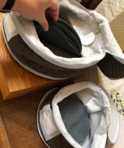 Richards Homewares China Storage Chest, for Starter 4-Piece Set, Quilted Micro Fiber-Gray 15 71AAt4y0mwL