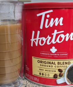 Tim Hortons Original Blend, Medium Roast Ground Coffee, Canada’s Favorite Coffee, Made with 100% Arabica Beans, 32.8 Ounce Canister 2.05 Pound (Pack of 1) 28 71AB1jgu4iL