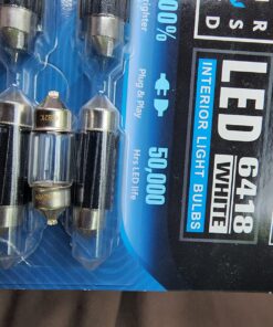 SIR IUS LED N3 6418 LED bulbs Pure white Super Bright LED Festoon 300 Lumens 3030 Chipset for Car Truck Interiors Dome Map Door Courtesy License Plate Lights 1.50” 36MM Festoon Pack of 6 Bulbs 44 71ABEomSDOL