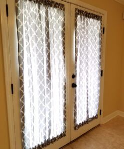 SKEMIX 5/16-Inch Swivel End Sash Curtain Rods - 2 Rods - 21 - 38 Inch Adjustable Width, White with Nickel Ends 31 71ABxiitQhL