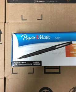 Paper Mate Flair Point-Guard Porous Point Pens, 12 Black Pens. 41 71ACP3hzanL