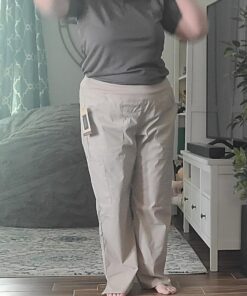 Workwear Professionals Scrubs for Women Pull-On Cargo Pant, Soft Stretch WW170 Large Petite Black 15 71ACq3lPGXL