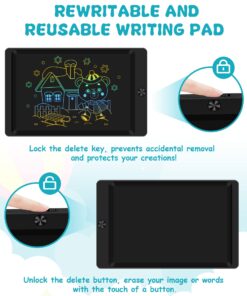 LCD Writing Tablet Kids Toys for 3 Year Old Boys Girls Gifts,8.5 Inch Doodle Board Drawing Pad Gifts for Kids,Toddler Educational Toys for 3 4 5 6 7 Years Old Boys and Girls Black 29 71AD3zvV72L