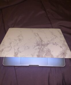 MOSISO Compatible with MacBook Pro 13 inch Case M2 2023, 2022, 2021-2016 A2338 M1 A2251 A2289 A2159 A1989 A1708 A1706, Plastic Pattern Hard Shell Case&Keyboard Cover&Screen Protector,White Marble 71 71ADT1uECsL