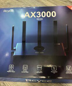 Reyee AX3000 Wi-Fi 6 Router, Dual Band Internet, 802.11ax Wireless, Coverage up to 3,000 Sq. Ft., Gigabit Wan Aggregation, WPA3, Smart VPN for Large Home (RG-E4), 2023 Release 64 71ADZ MIUZL