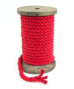 Ravenox Natural Twisted Cotton Rope | Made in The USA | Strong Triple-Strand Cordage for Sports, Décor, Pet Toys, Crafts, Macramé & Indoor Outdoor Use| by The Foot & Diameter (Multiple Color) Red 1/2 Inch x 640 Feet 13 71AE2IBkqAL