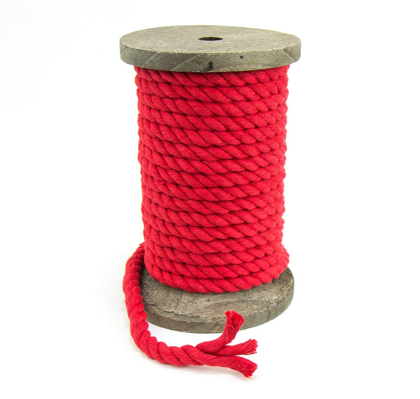 Ravenox Natural Twisted Cotton Rope | Made in The USA | Strong Triple-Strand Cordage for Sports, Décor, Pet Toys, Crafts, Macramé & Indoor Outdoor Use| by The Foot & Diameter (Multiple Color) Red 1/2 Inch x 640 Feet 5 Ravenox Natural Twisted Cotton Rope | Made in The USA | Strong Triple-Strand Cordage for Sports, Décor, Pet Toys, Crafts, Macramé & Indoor Outdoor Use| by The Foot & Diameter (Multiple Color) Red 1/2 Inch x 640 Feet - Image 5
