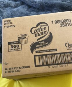 Nestle Coffee mate Coffee Creamer, Original, Liquid Creamer Singles, Non Dairy, No Refrigeration, Box of 360 46 71AE4x9 vRL
