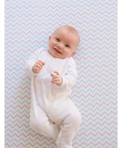 Ziggy Baby Crib Sheet Fitted Jersey Cotton (Chevron Cross Blue/Grey) Chevron Cross Blue/Grey 16 71AE8XeE8uL