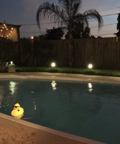 GAME 8002 Solar Light-Up Derby Pool 3”-Tablet Chlorine Dispenser LED Light Sensor Expandable Basket Adjustable Flow Rate Duck, Tiki, Globe, Pineapple, and Volcano, Older Version 38 71AEl8D9tIL