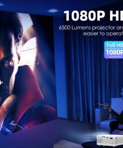 8500Lumens Portable Projector for Home Theater Entertainment, Full HD 1080P Supported Mini Projector HDMI AV USB TV Stick Supported 23 71AEuKc8CzS