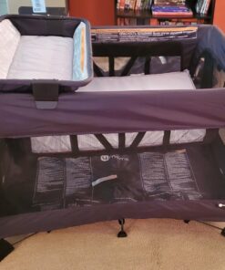 4moms Breeze Plus Portable Playard with Removable Bassinet and Baby Changing Station, Easy One-Handed Setup, from The Makers of The mamaRoo 29 71AEvls14oL
