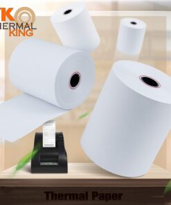 TK Thermal King, (50 Rolls) 3 1/8" 230' feet White Thermal Paper Cash Register POS Receipt, Fits All Credit Card Terminal Great For POS Station Credit Card Terminals Credit Card Machine Paper White 50 Rolls 3-1/8" x 230' 12 71AGQ6UALnL