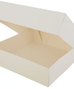 Alternative view of SCT White Window Bakery Boxes with Attached Flip Top, 4-Corner Beers Design, 10 x 10 x 2.5, White, Paper, 200/Carton 10" x 10" x 2-1/2"
