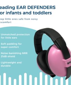 Baby Banz Earmuffs Infant Hearing Protection – Ages 0-2+ Years – The Best Earmuffs for Babies & Toddlers – Industry Leading Noise Reduction Rating – Soft & Comfortable – Baby Ear Protection Pink 26 71AH3AgUvKL