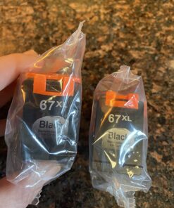 TECKKIN Remanufactured 67XL Black Ink Cartridge Replacement for HP Ink 67 67XL Ink Works for HP Envy 6000 6055 6055e 6400e 6455e Envy Pro 6455e 6455 6475 6452 6458 DeskJet 4155 2755e 2755 (2 Black) 41 71AHVINMPHL
