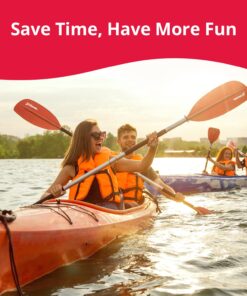 SeaSense Xtreme 1 Kayak Paddle, Black - Molded Plastic Blades, 2-Piece Aluminum Construction - Great for Recreational, Sport, Sea, Whitewater & Fishing Kayaking 84" 15 71AHZc TVL