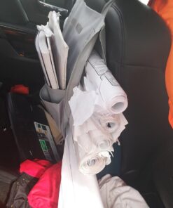 Adir Corp. Blueprints Car Holder - Plans Holder for Trucks and Cars with Multiple Slots and Front Zippered Pocket - Blueprint Holder for Truck, Map Holder for Car 21 71AI8xvTfnL