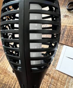 Solar Tiki Torches Christmas Lights with Flickering Flame Outdoor Halloween Decoration Torch Light Waterproof Landscape Decor Mini 4 Pack Lamp for Yard, Patio, Garden, Porch, Backyard Blue 4 Pack 47 71AIBA8golL