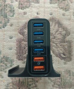 Key Power Quick Charge 3.0 Wall Charger, 60W 6-Port USB Fast Charger Desktop Charging Station for iPhone/PRO MAX/XS Max/XR/X/8/7/Plus, iPad Pro/Air 2/Mini, Galaxy S10/S9/S8/S7/Plus HTC and More 67 71AILyTYgQL