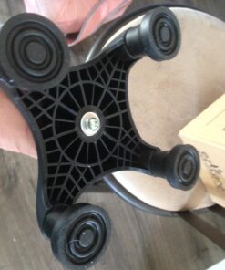 Ez2care Adjustable Folding Quad Cane for Right or Left Hand Use, Lightweight, Self Standing Small Base Walking Stick for Travel and Storage, Four Prongs Collapsible Cane, Metallic Grey 19 71AJE6hg NL