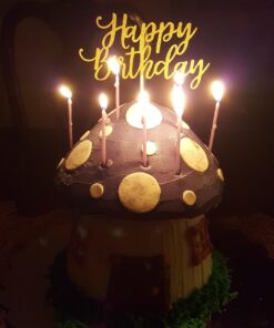 8 Pack Happy Birthday Cake Topper, 1st First Happy Birthday Cupcake Topper, Glitter Gold Decoration 26 71AJQD6oMjL