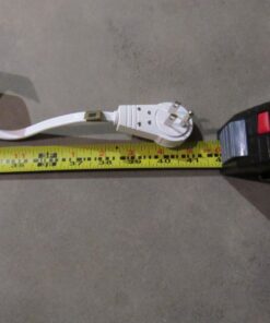 Maximm Cable 3 Ft 360° Rotating Flat Plug Extension Cord/Wire, 16 AWG Multi 3 Outlet Extension Wire, 3 Prong Grounded Wire - White - UL Certified 3 Feet 50 71AJsmA4sML