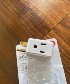 GE 3-Outlet Extender, Grounded Wall Tap, Adapter Spaced, 3-Prong, Multiple Plug, Power Splitter, Cruise Essentials, Use for Home Office School Dorm, UL Listed, White, 58368 1 Pack 3 Outlet | 3-Prong Cube 61 71AK9Opg34L