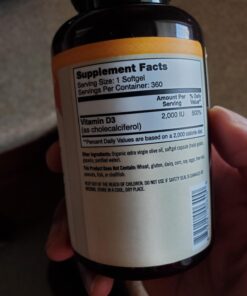 NatureWise Vitamin D3 2000iu (50 mcg) Healthy Muscle Function, and Immune Support, Non-GMO, Gluten Free in Cold-Pressed Olive Oil, Packaging Vary ( Mini Softgel), 360 Count(Pack of 1) 360 Count (Pack of 1) 45 71AKPAk30UL