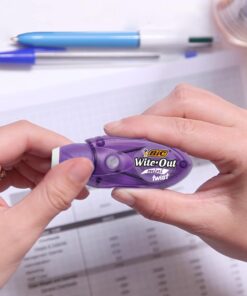 BIC Wite-Out Mini Twist Correction Tape, White, Tear-resistant, Compact and Film-Based Tape, 2-Count Pack (WOMTP21-WHI) (Packaging May Vary) 20 71AKPxfzDkL