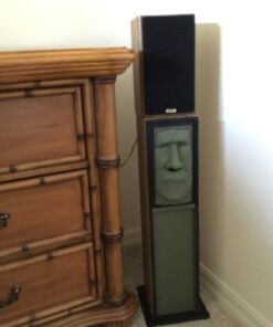 Tiki Head Tissue Box Cover - Green Face with Black Sides Black & Green 33 71ALT75euL