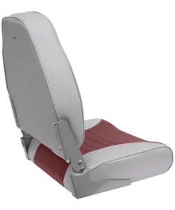 Alternative view of Wise Mid-Back Fishing Boat Seat with Logo Grey/Red